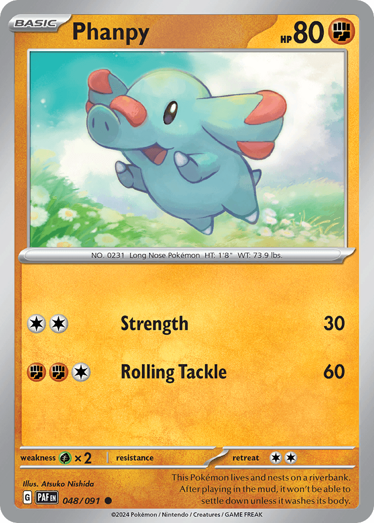 Phanpy — Paldean Fates Pokemon card