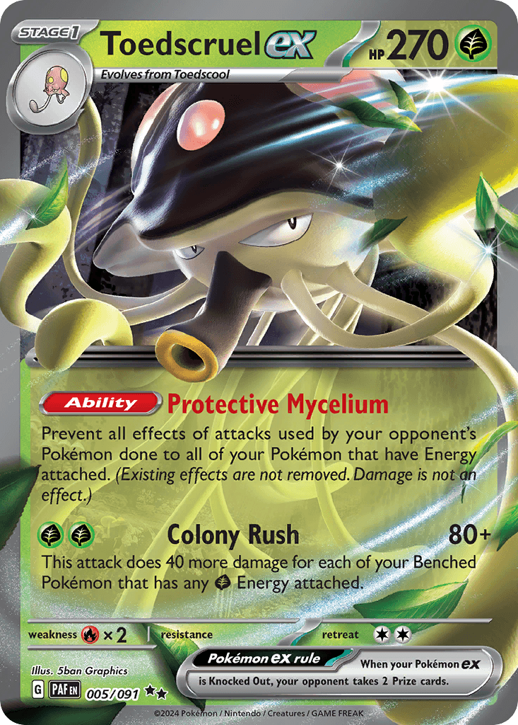 Toedscruel ex — Paldean Fates Pokemon card