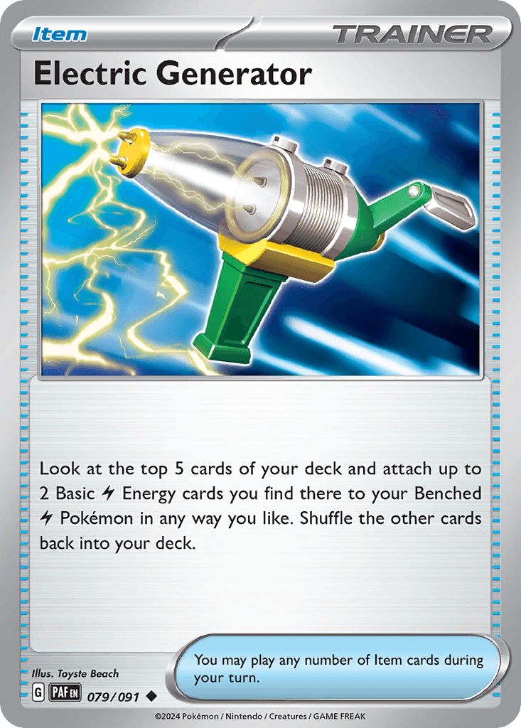 Electric Generator — Paldean Fates Pokemon card