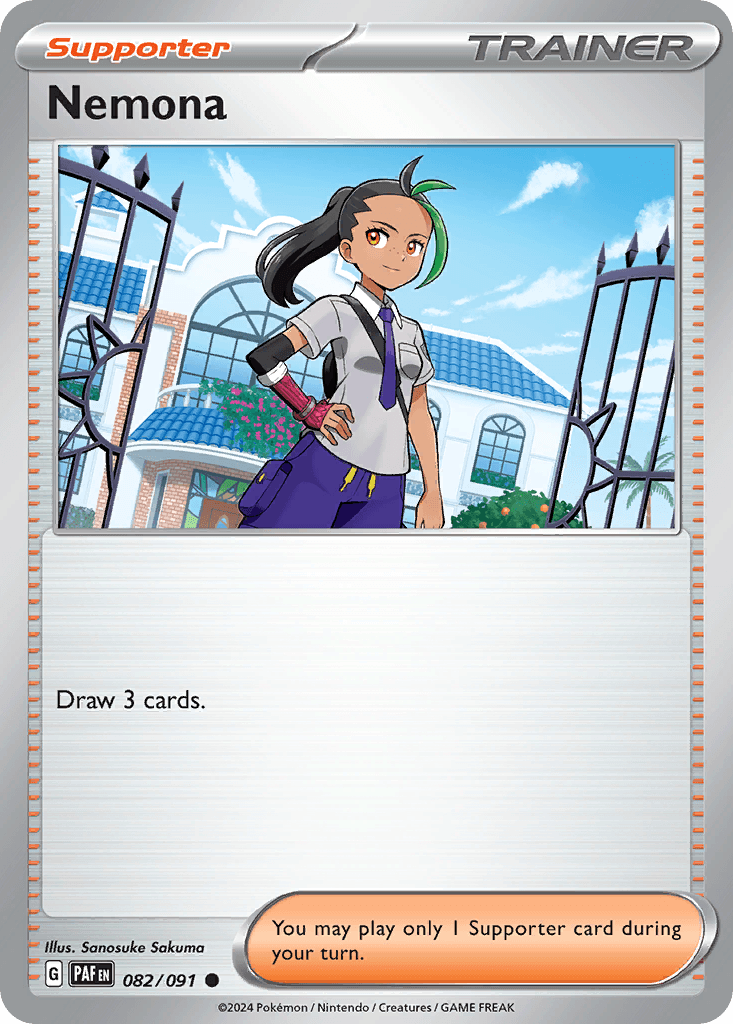 Nemona — Paldean Fates Pokemon card