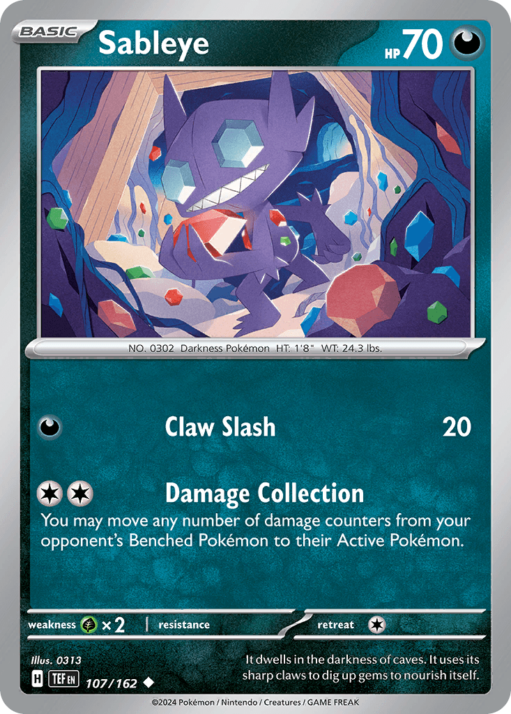 Sableye — Temporal Forces Pokemon card