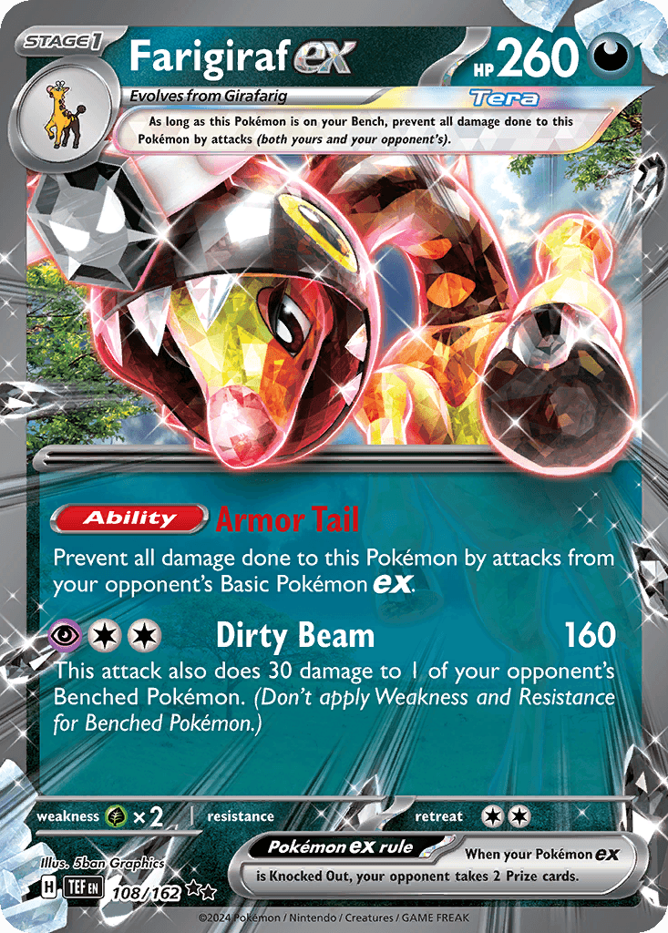 Farigiraf ex — Temporal Forces Pokemon card