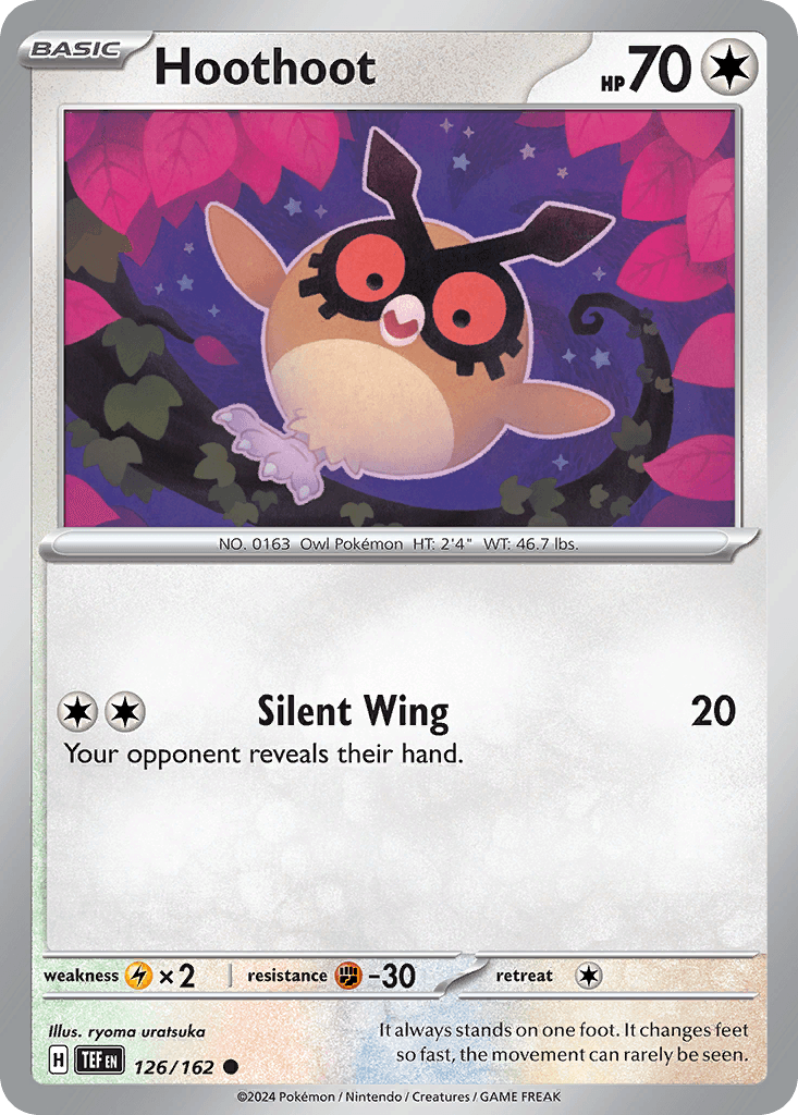 Hoothoot — Temporal Forces Pokemon card