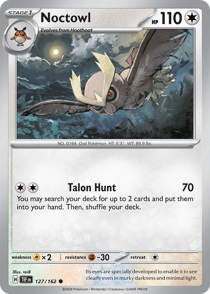 Noctowl — Temporal Forces Pokemon card