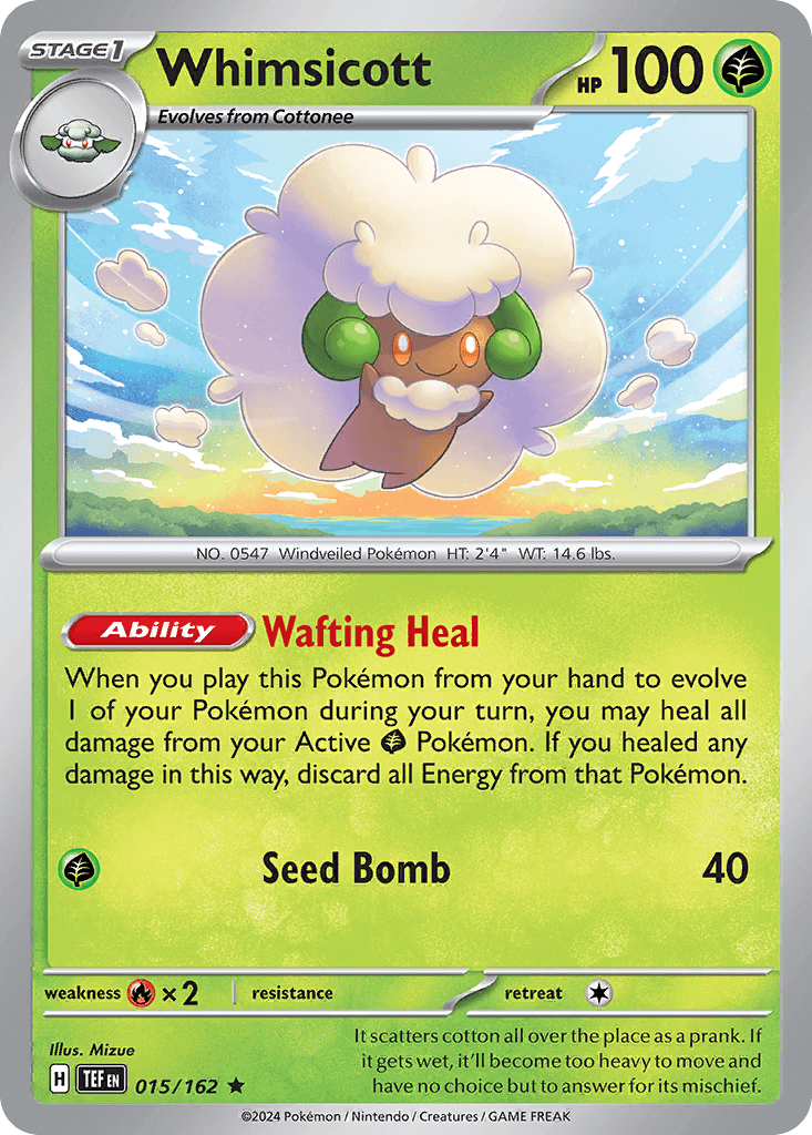 Whimsicott — Temporal Forces Pokemon card