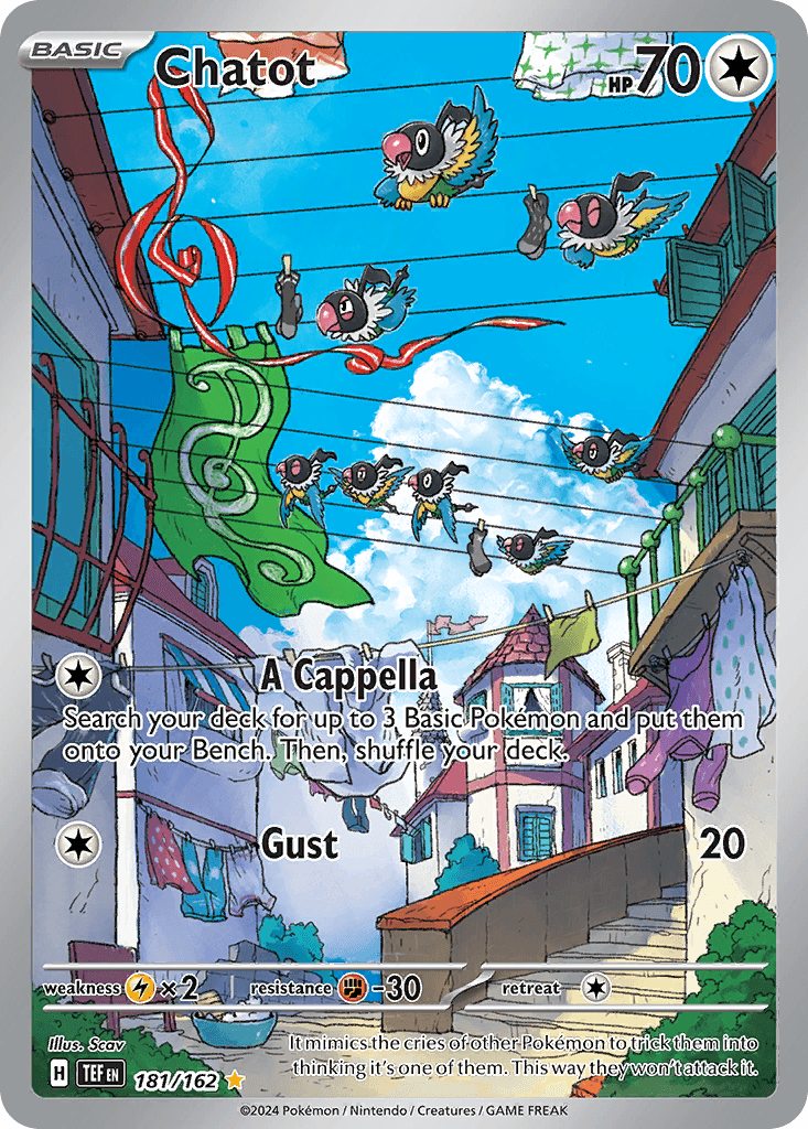 Chatot — Temporal Forces Pokemon card