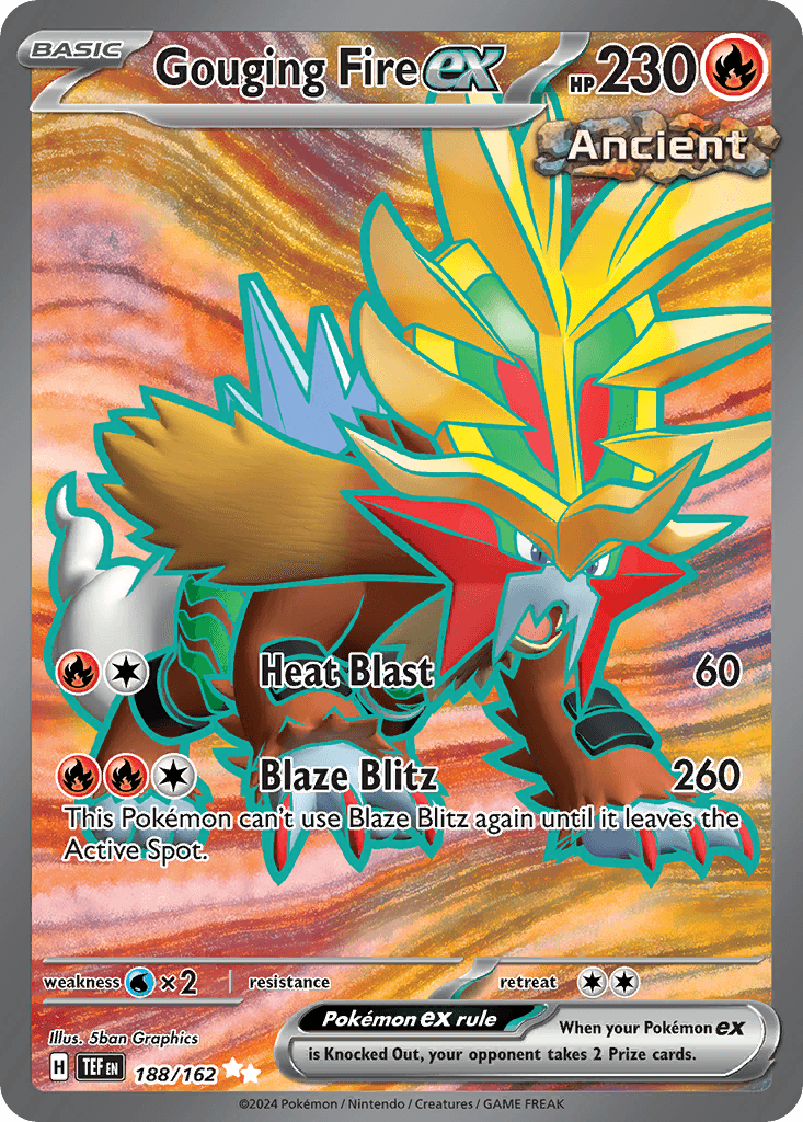Gouging Fire ex — Temporal Forces Pokemon card