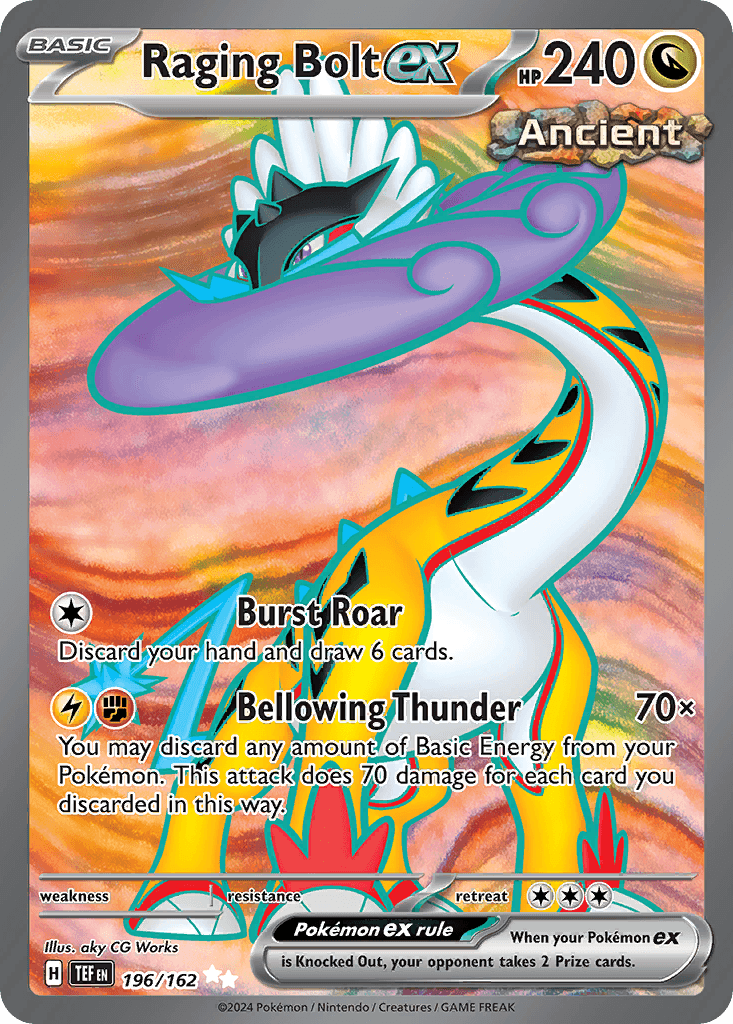 Raging Bolt ex — Temporal Forces Pokemon card