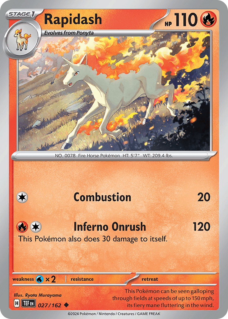 Rapidash — Temporal Forces Pokemon card