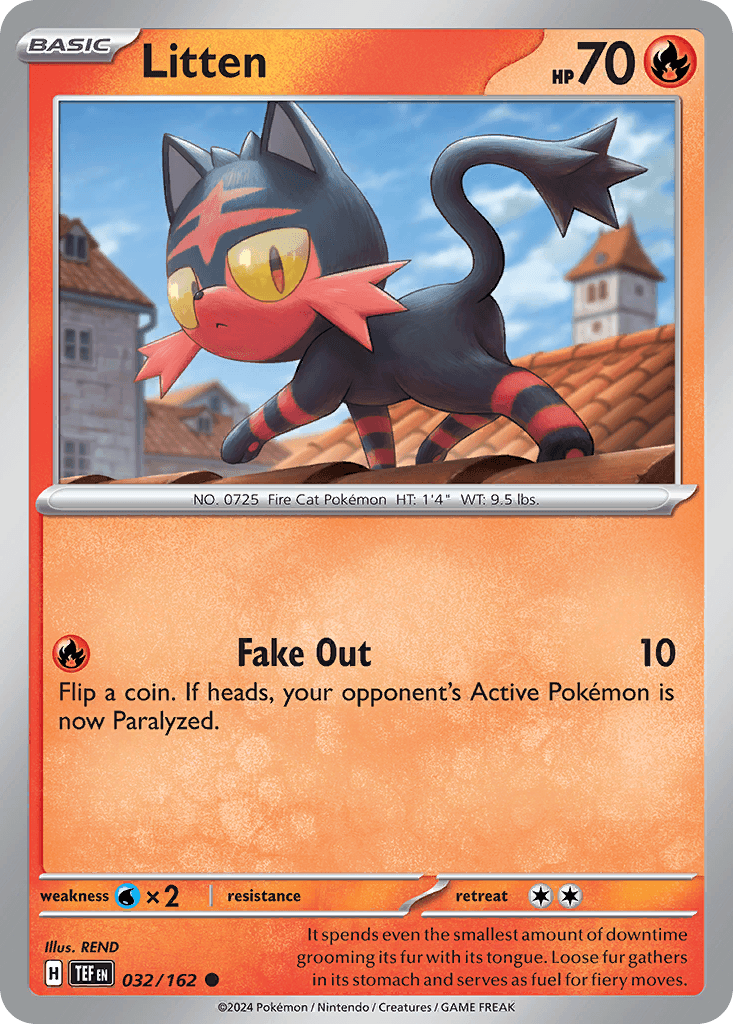 Litten — Temporal Forces Pokemon card