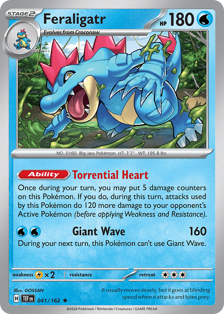 Feraligatr — Temporal Forces Pokemon card