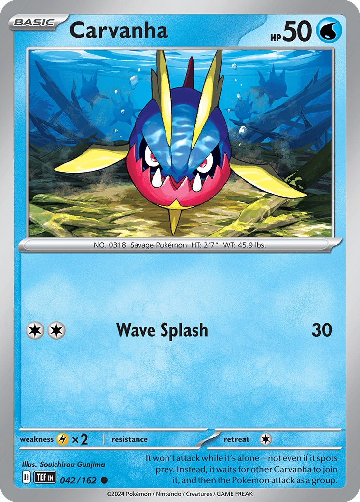 Carvanha — Temporal Forces Pokemon card