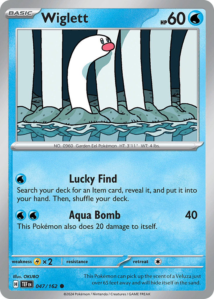 Wiglett — Temporal Forces Pokemon card