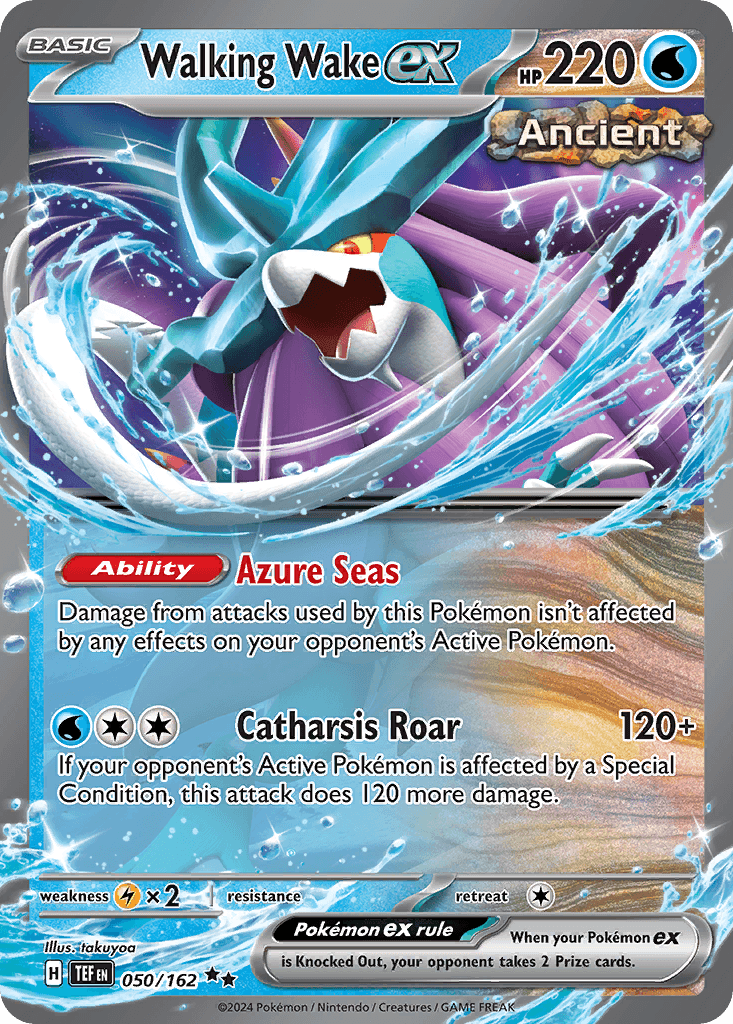 Walking Wake ex — Temporal Forces Pokemon card