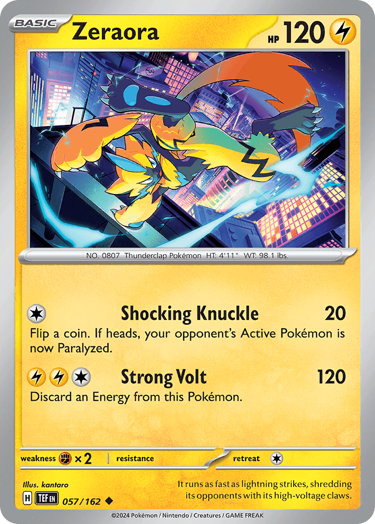 Zeraora — Temporal Forces Pokemon card