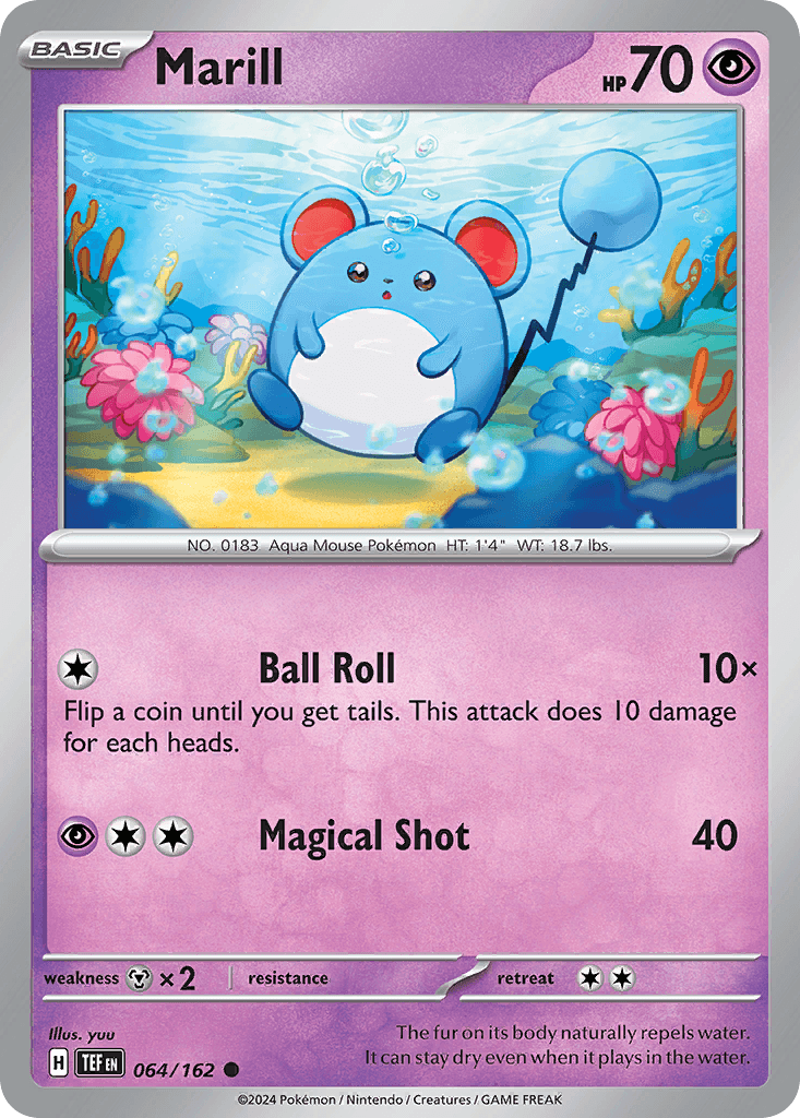 Marill — Temporal Forces Pokemon card