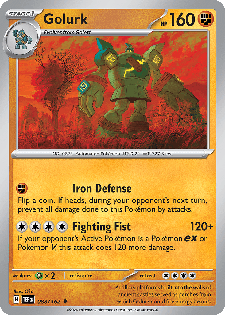 Golurk — Temporal Forces Pokemon card