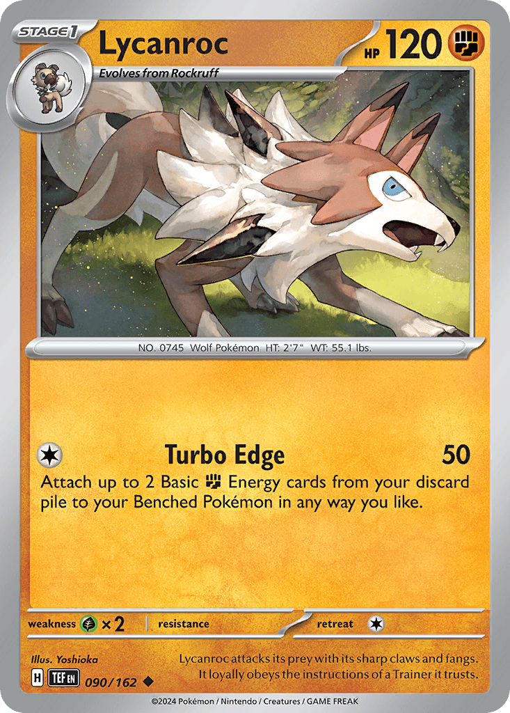 Lycanroc — Temporal Forces Pokemon card