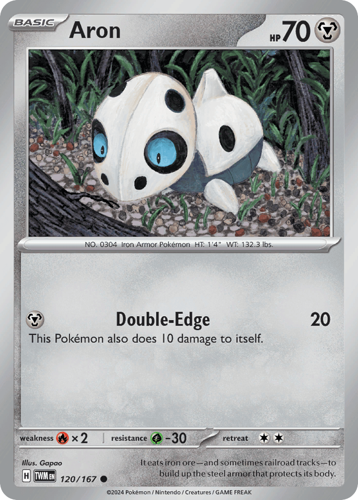 Aron — Twilight Masquerade Pokemon card