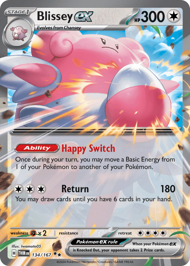 Blissey ex — Twilight Masquerade Pokemon card