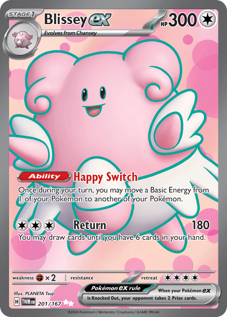 Blissey ex — Twilight Masquerade Pokemon card