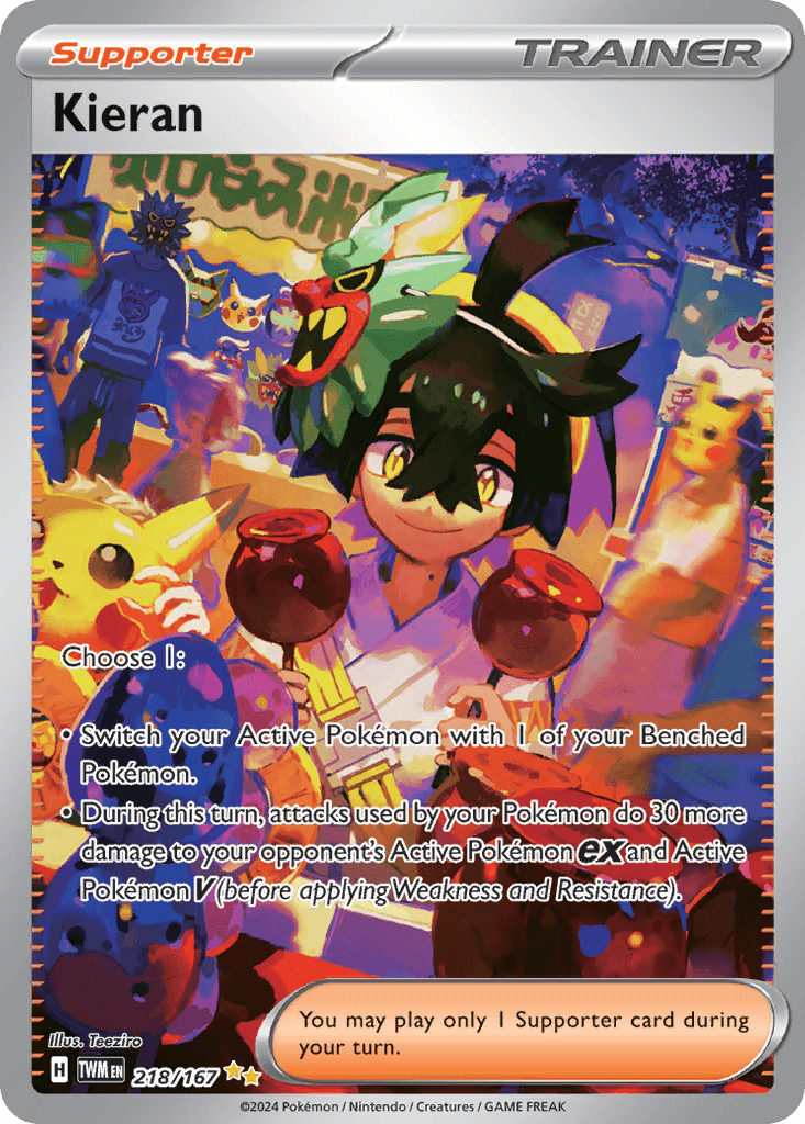 Kieran — Twilight Masquerade Pokemon card