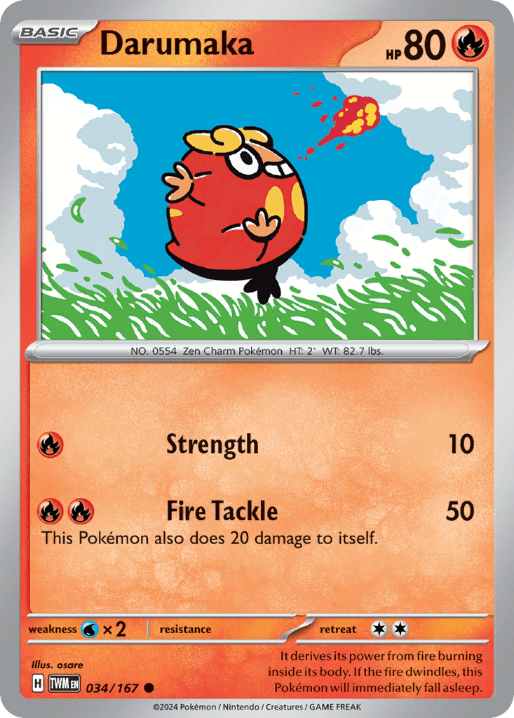 Darumaka — Twilight Masquerade Pokemon card