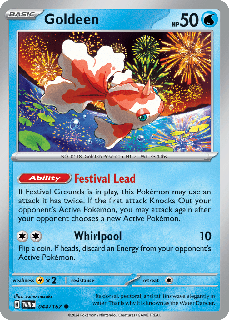 Goldeen — Twilight Masquerade Pokemon card