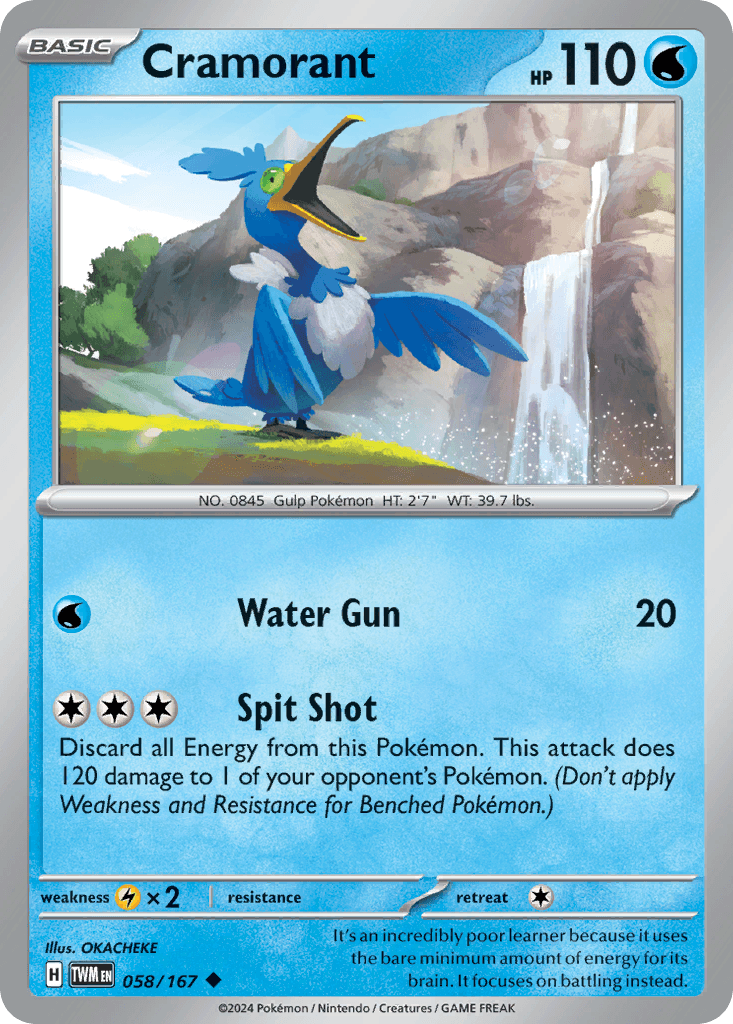 Cramorant — Twilight Masquerade Pokemon card