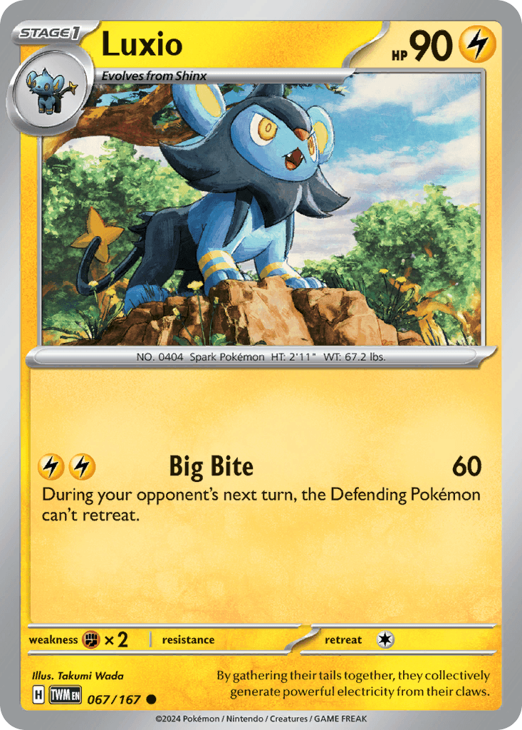 Luxio — Twilight Masquerade Pokemon card