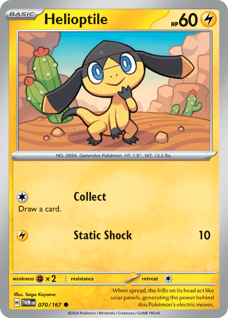 Helioptile — Twilight Masquerade Pokemon card