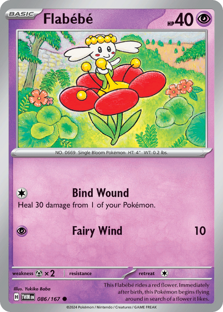 Flabébé — Twilight Masquerade Pokemon card