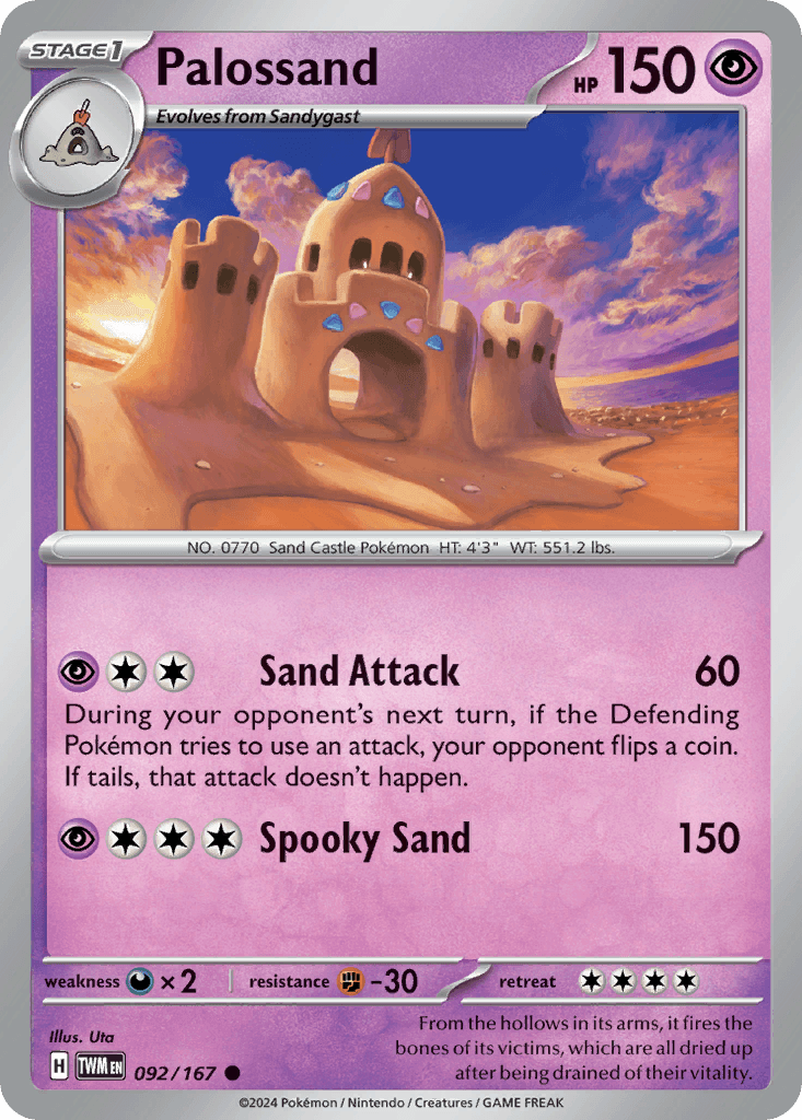 Palossand — Twilight Masquerade Pokemon card