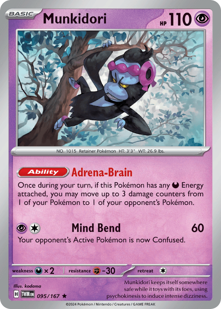 Munkidori — Twilight Masquerade Pokemon card