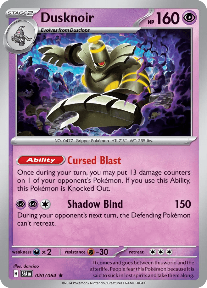 Dusknoir — Shrouded Fable Pokemon card