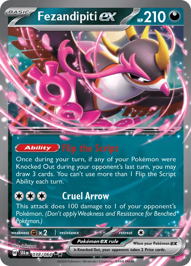 Fezandipiti ex — Shrouded Fable Pokemon card