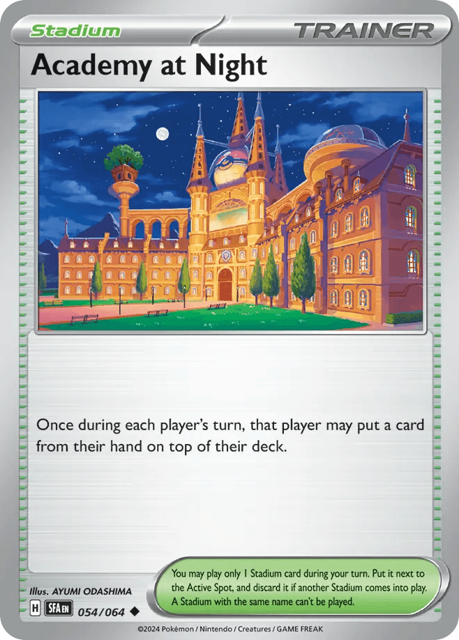 Academy at Night — Shrouded Fable Pokemon card