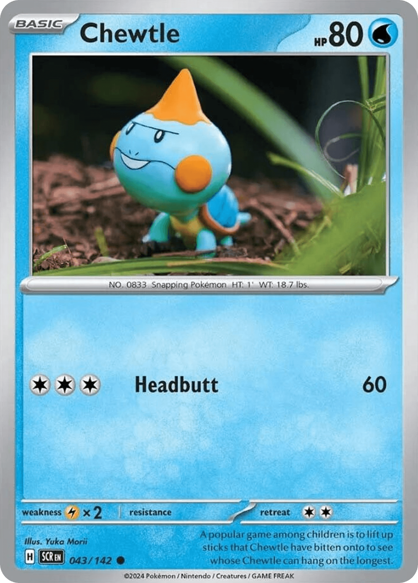 Chewtle — Stellar Crown Pokemon card