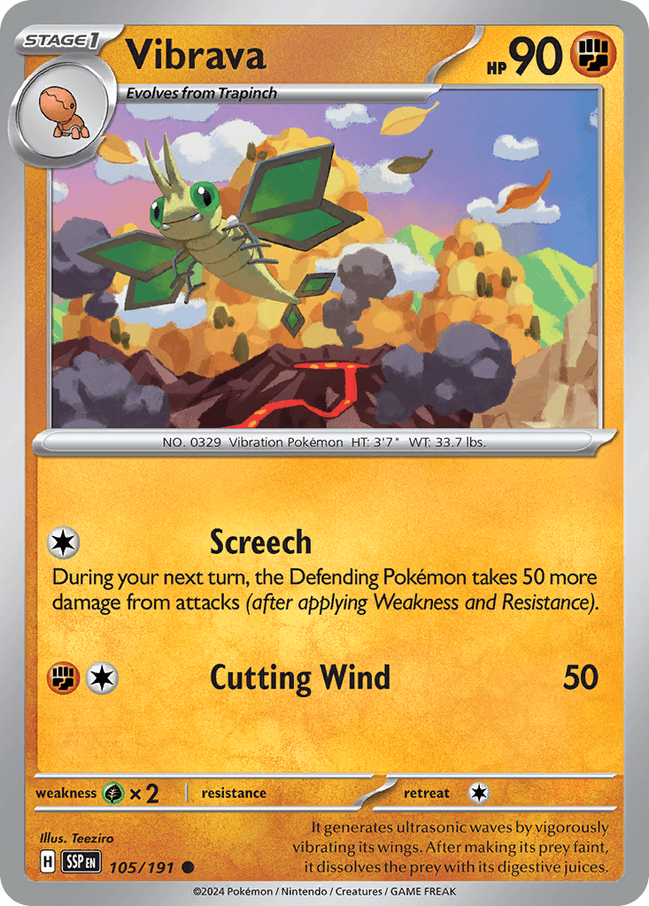 Vibrava — Surging Sparks Pokemon card