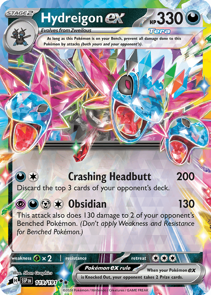 Hydreigon ex — Surging Sparks Pokemon card