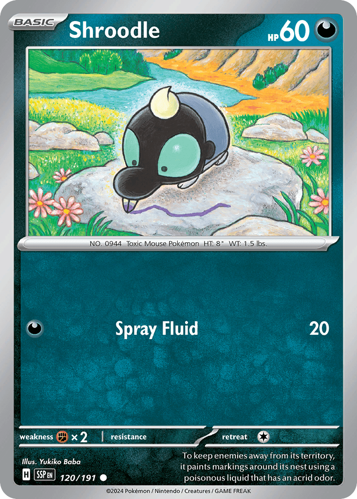 Shroodle — Surging Sparks Pokemon card