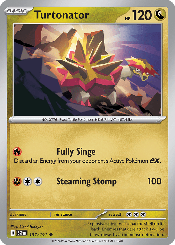Turtonator — Surging Sparks Pokemon card