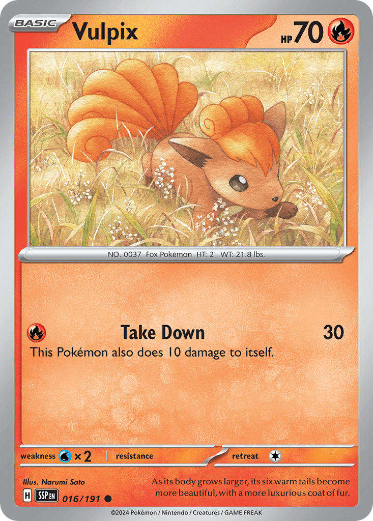 Vulpix — Surging Sparks Pokemon card