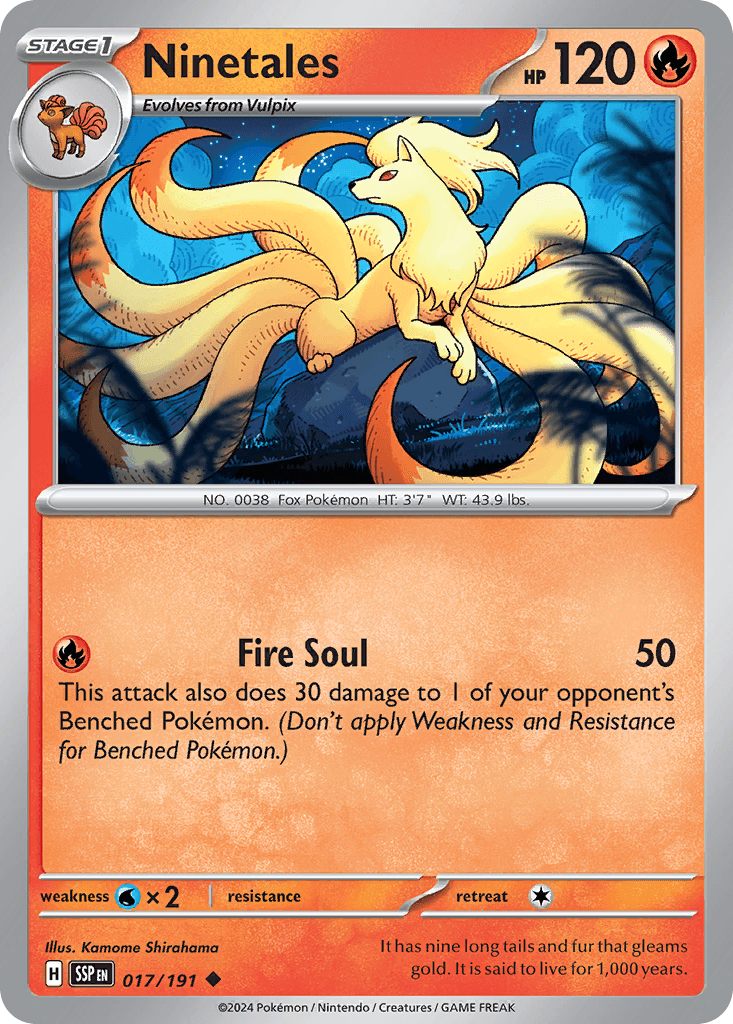 Ninetales — Surging Sparks Pokemon card