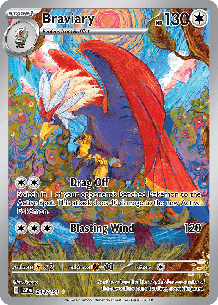 Braviary — Surging Sparks Pokemon card