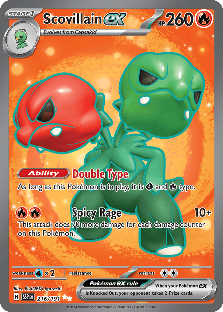 Scovillain ex — Surging Sparks Pokemon card