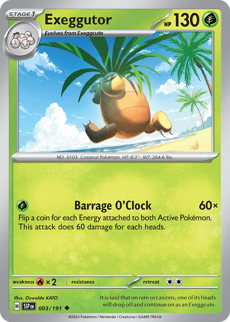 Exeggutor — Surging Sparks Pokemon card