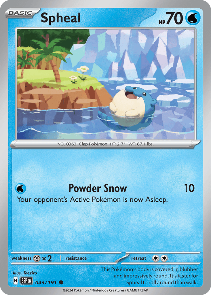 Spheal — Surging Sparks Pokemon card