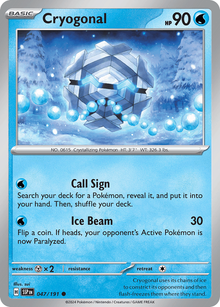 Cryogonal — Surging Sparks Pokemon card
