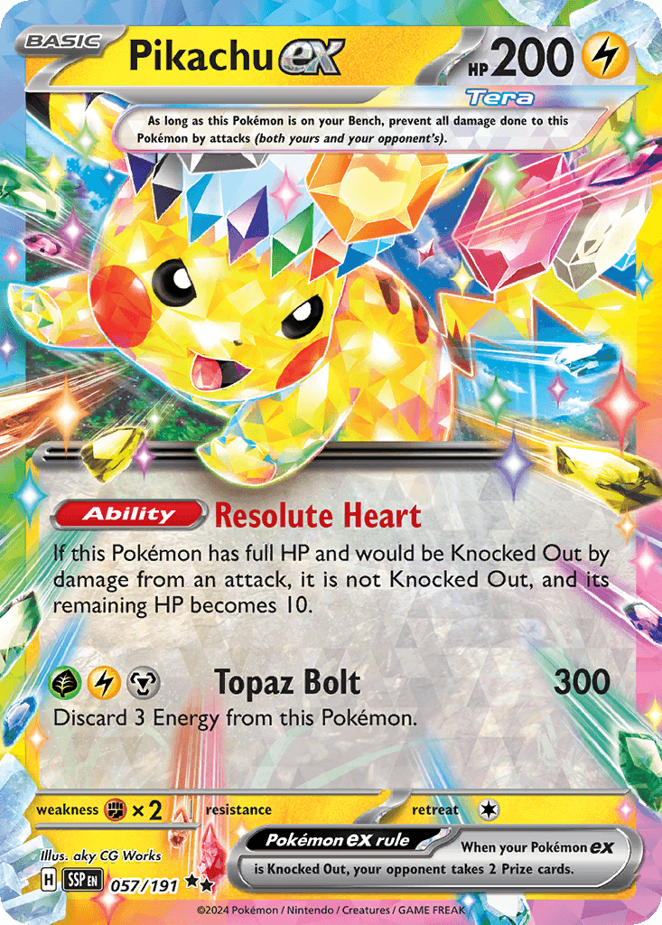 Pikachu ex — Surging Sparks Pokemon card